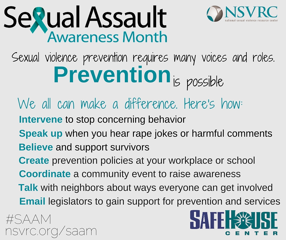 Sexual Assault Awareness Month Safehouse Center Domestic Violence Services 6027